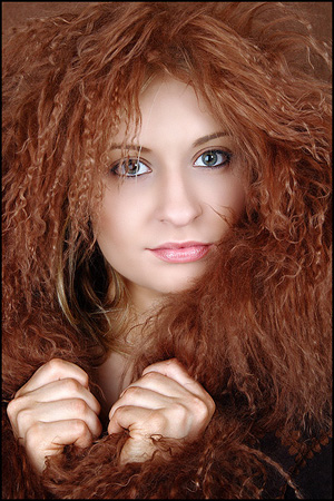 Sarah in Red Fur