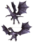 Purple Dragons PNG Exclusive 2 by CelticStrm-Stock
