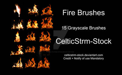 Fire Photoshop Brushes by CelticStrm-Stock