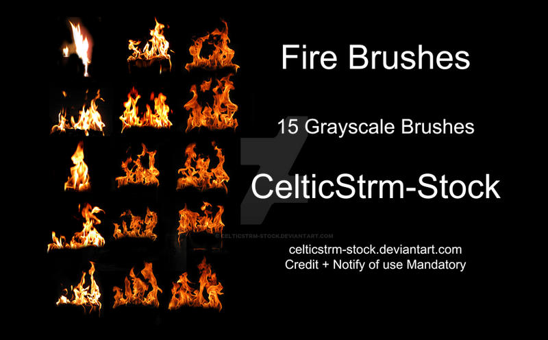 Fire Photoshop Brushes by CelticStrm-Stock by CelticStrm-Stock