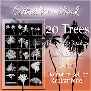 20 Tree Photoshop Brushes by CelticStrm-Stock