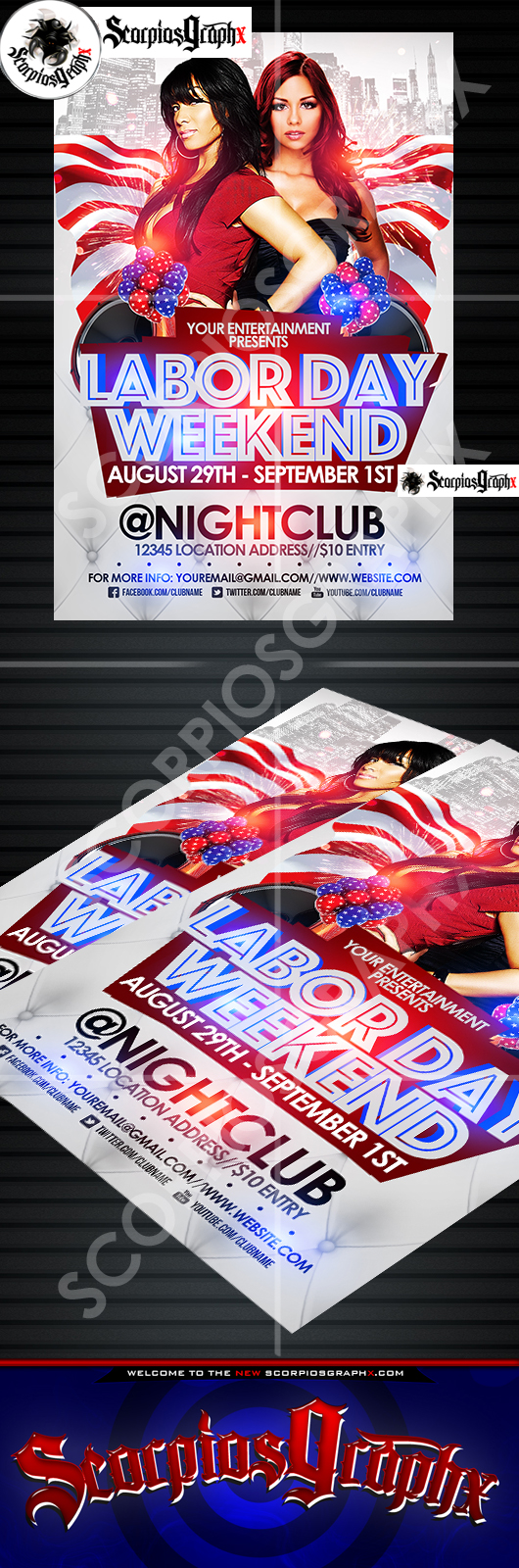 Labor Day Weekend Flyer Template