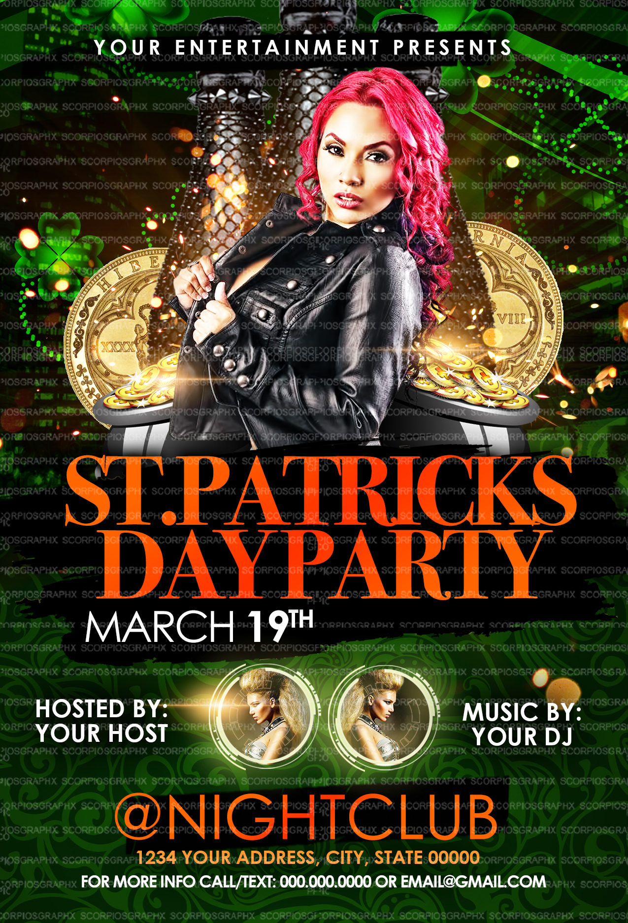 St Pats Day D3 Flyer Template