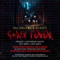 Halloween Cabin Trip Flyer Template