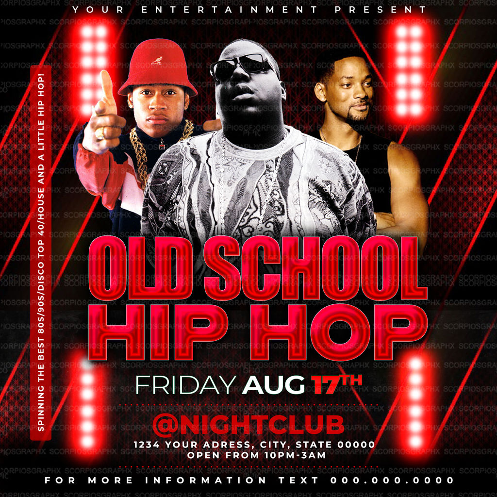 Sideshow Rapper Flyers Old School Hip Hop Flyer Template by ScorpiosGraphx on DeviantArt