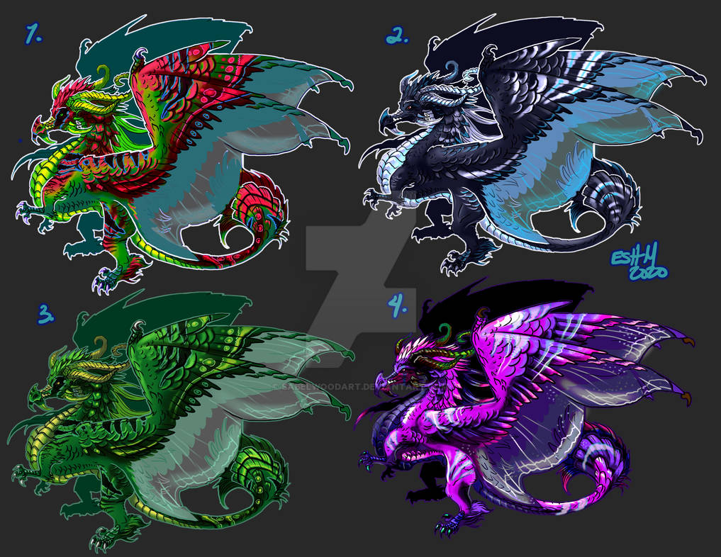 Dragon variants by SabelWoodArt on DeviantArt