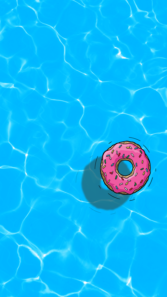 Donut On Water Iphone Wallpaper By Dontbekoi On Deviantart
