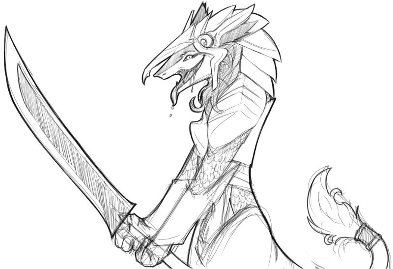 Sergal Fanart Sketch