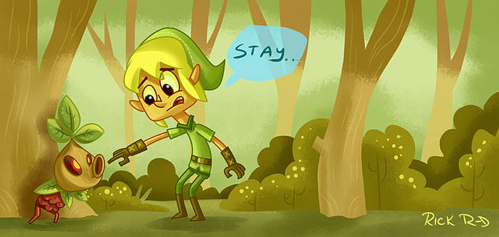 Link and a rebellious Deku