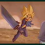 Cloud Strife ready for battle Sephiroth fan art