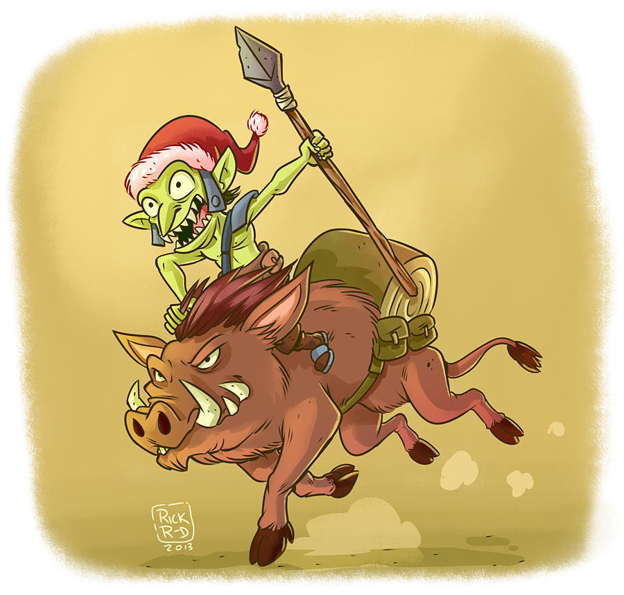 Orcs Riding Cartoon Comic Fantasy Christmas Orc Riding War by rickrd on DeviantArt