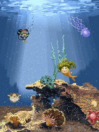 Underwater pixel world