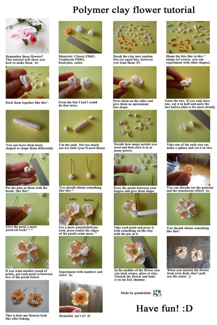 6 Polymer Clay Flower Tutorials – Polymer Clay