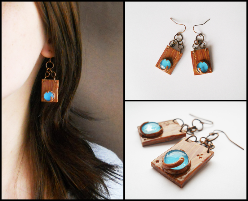 Azure earrings