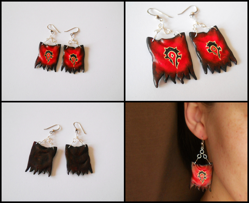 Horde flag earrings