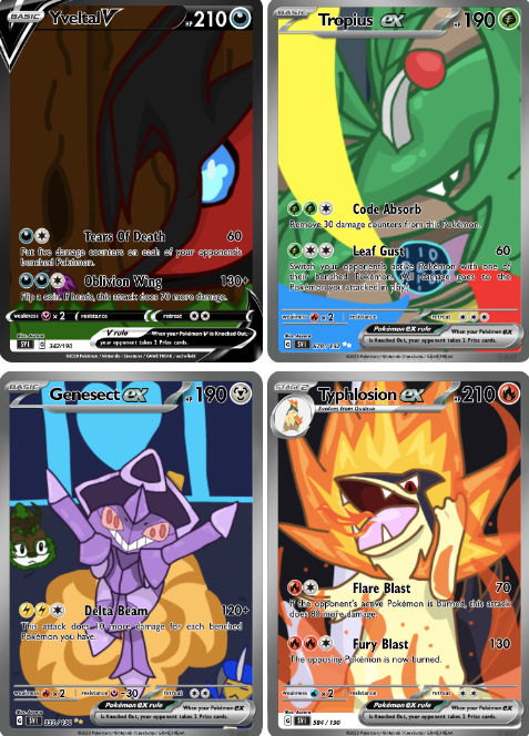 More Pokemon cards I made by AuroraBorealis4321 on DeviantArt