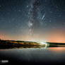 Bay, milky way and the shooting stars