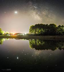 At the reservoir at night