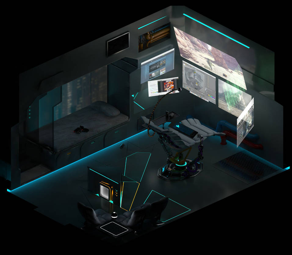 Cyberpunk-Room5 by MauKnox on DeviantArt