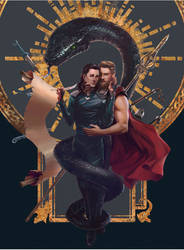 Thorki fan book cover illustration