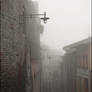 ..foggy alley..