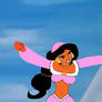 Jasmine bangs her fists on the dome.