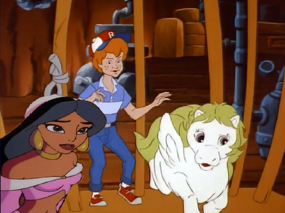 Jasmine letting Surprise and Danny out
