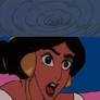 Jasmine goes down the chute