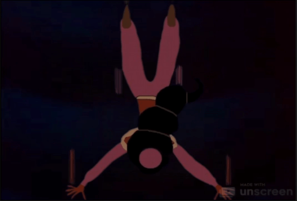 Jasmine falling down the funnel GIF