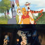 Pooh and friends scared by the Hatbox Ghost
