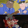the Police arrest Foulfellow and Gideon