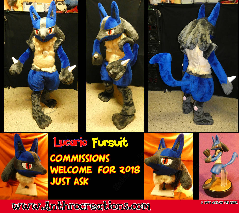 Lucario Pokemon Fursuit by AtalontheDeer