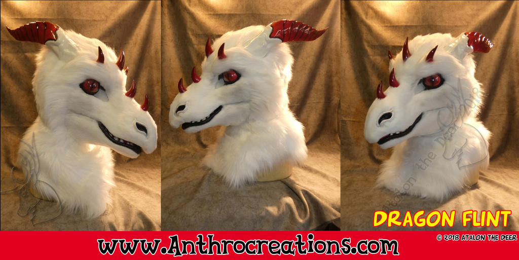 Dragon Head Flint White Dragon by AtalontheDeer
