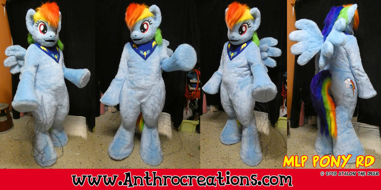 Rainbow Dash Cosplay Fursuit Pegasus Rainbow Pony by AtalontheDeer