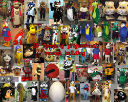 Collage 25 of my work as mascot builder