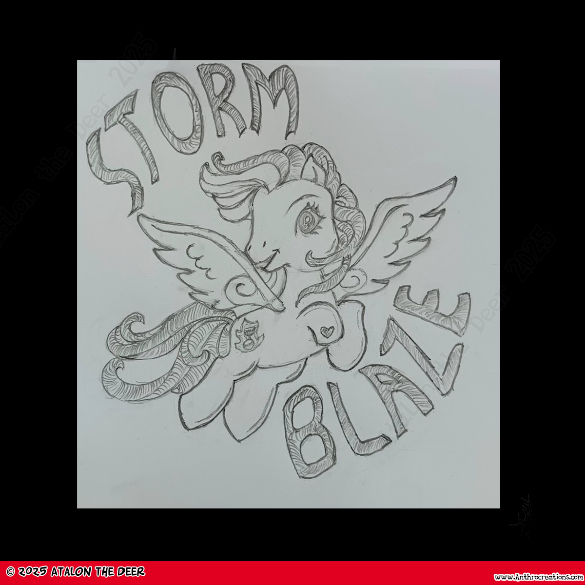 MLP Pony Sketch Storm Blaze
