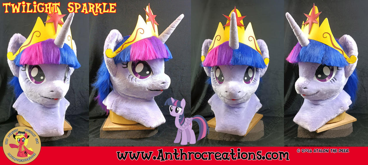 MLP Twilight Sparkle Fursuit Head Princess 2026