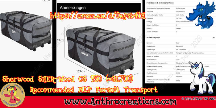 MLP Fursuit Costume Transport Bag (Recommended)