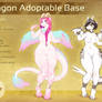 [Adoptable base] Dragon | SFW | Low resolution