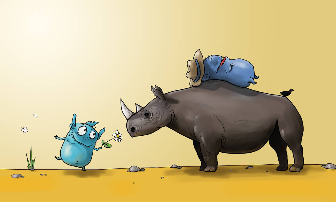 Monsters Rino Little Monsters and Rhino by maxbrlc on DeviantArt
