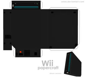 Simple black Wii - papercraft-