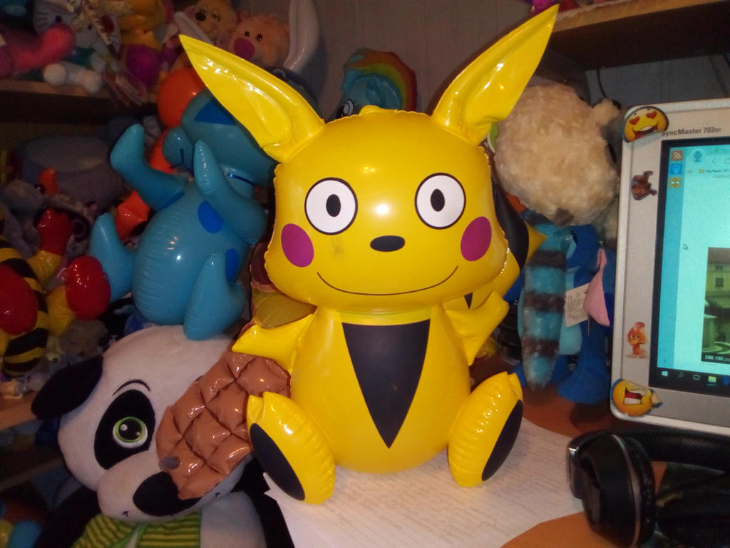 My Inflatable Fake Pikachu Toy 203 by PoKeMoNosterfanZG on DeviantArt