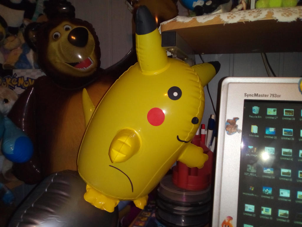 My Inflatable Blow Up Pikachu Toy 352 by PoKeMoNosterfanZG on DeviantArt