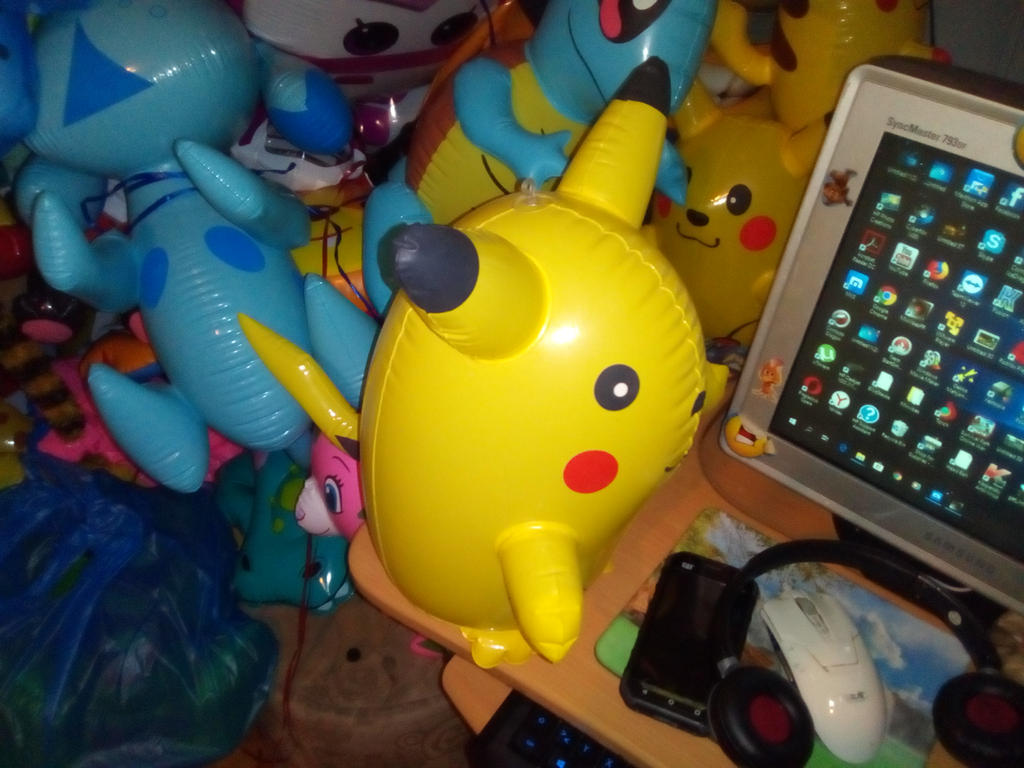 My Inflatable Blow Up Pikachu Toy 389 by PoKeMoNosterfanZG on DeviantArt