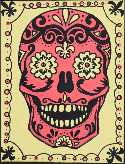 red gold skull