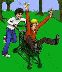 Stolen Shopping Cart Ride