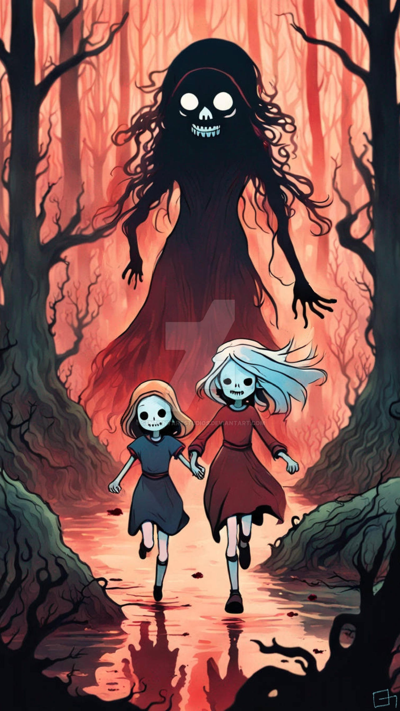 Sisters and the Blood Witch by SentientArtStudios on DeviantArt