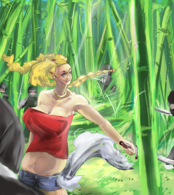 Bamboo battle