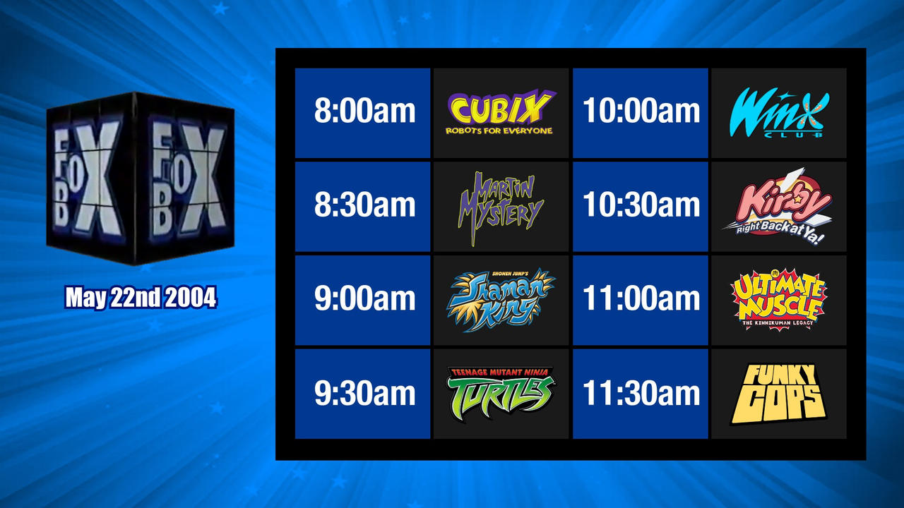 Fox Box Rocks FoxBox Lineup (May 22nd 2004) by FoxBoxNostalgic101 on DeviantArt