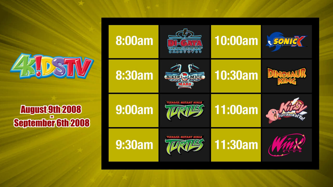 4Kids TV Lineup (Aug 9th - Sep 6th 2008) by FoxBoxNostalgic101 on DeviantArt 4kids-tv-lineup-aug-9th-sep-6th-2008-by-foxboxnostalgic101-on-deviantart